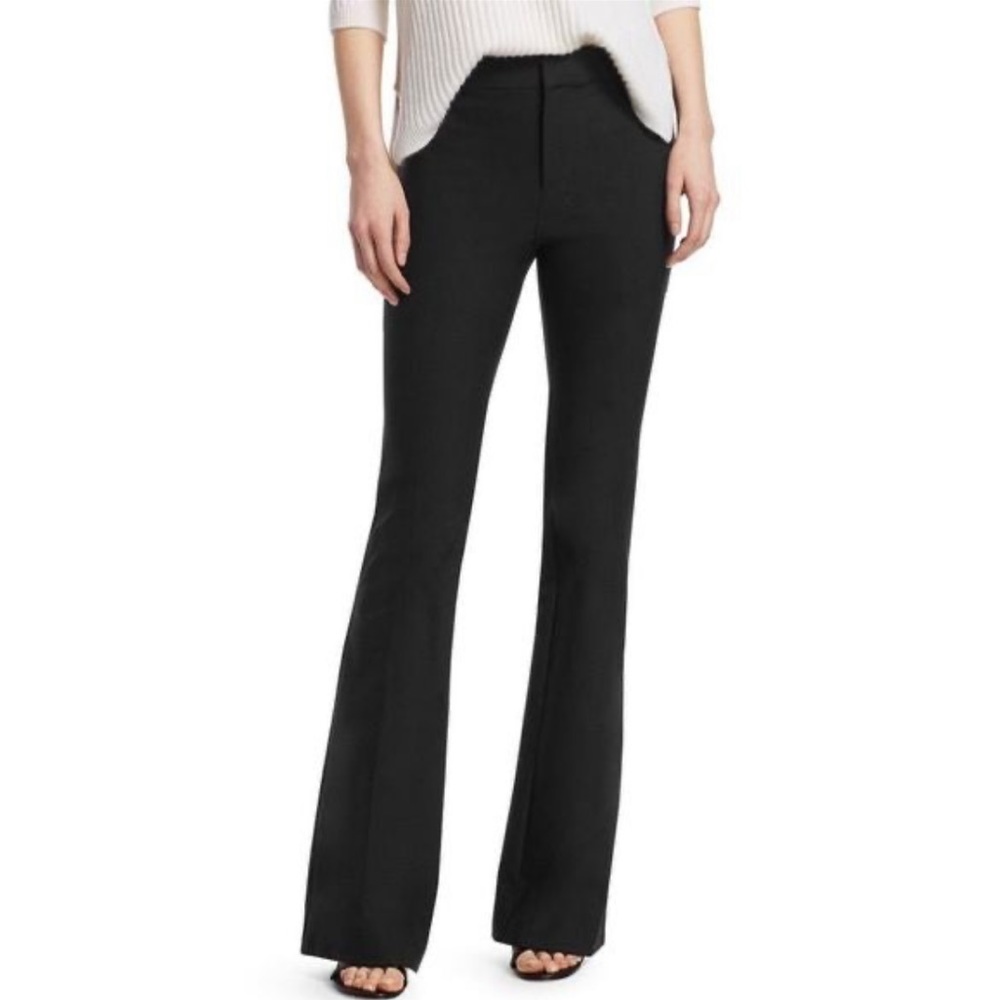 Derek Lam Flared Wide Leg Pants Black High Waisted Women’s Size 6